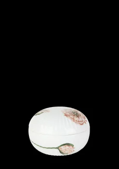 Kähler Hammershøi Poppy Bonbonniere Ø12 cm hvid m. deko