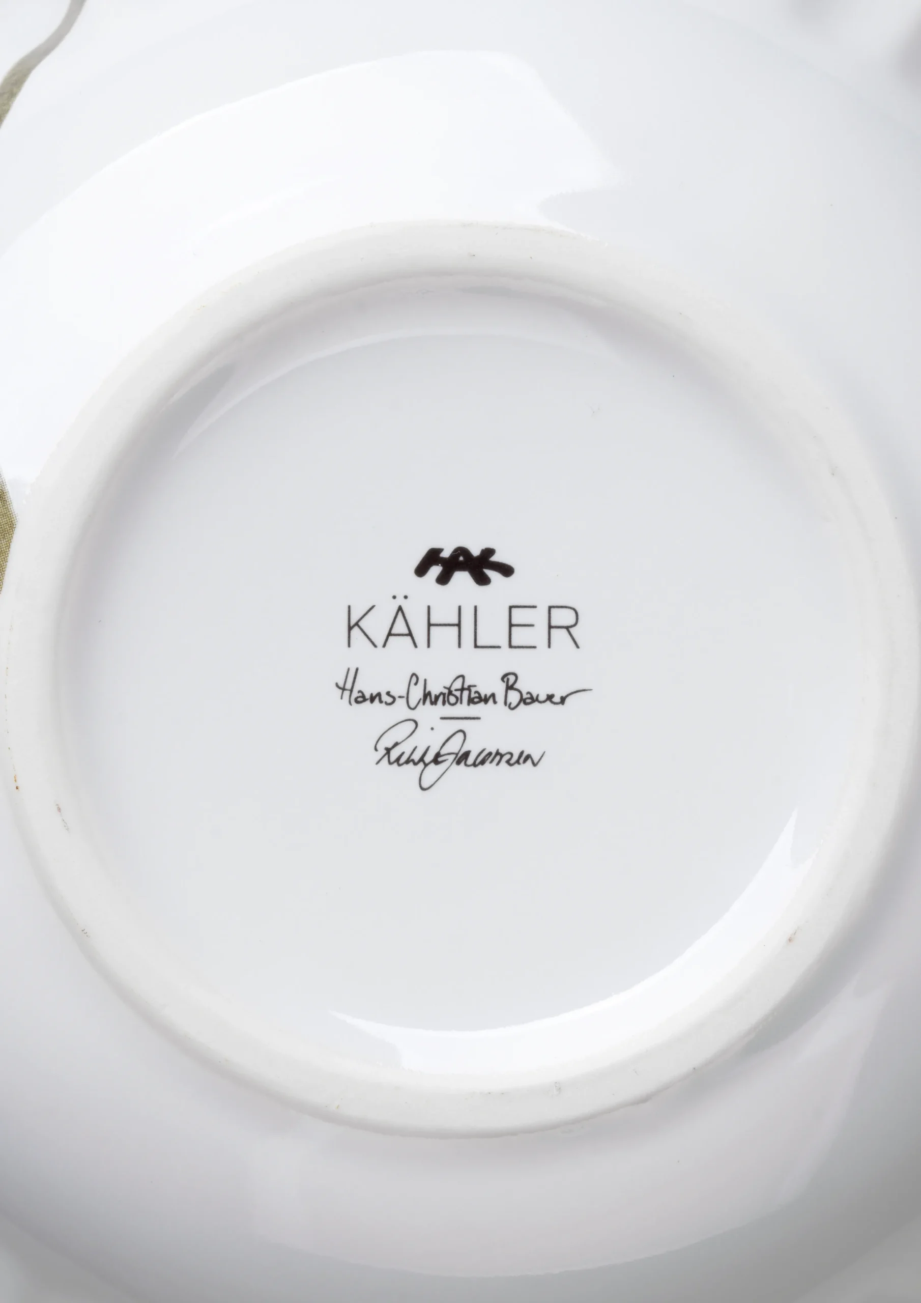 Kähler Hammershøi Poppy Vase H21 hvid m. deko | Køb her