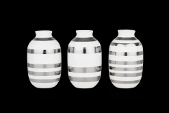 Kähler Omaggio Vase miniature sølv 3 stk. (15350) | Køb her