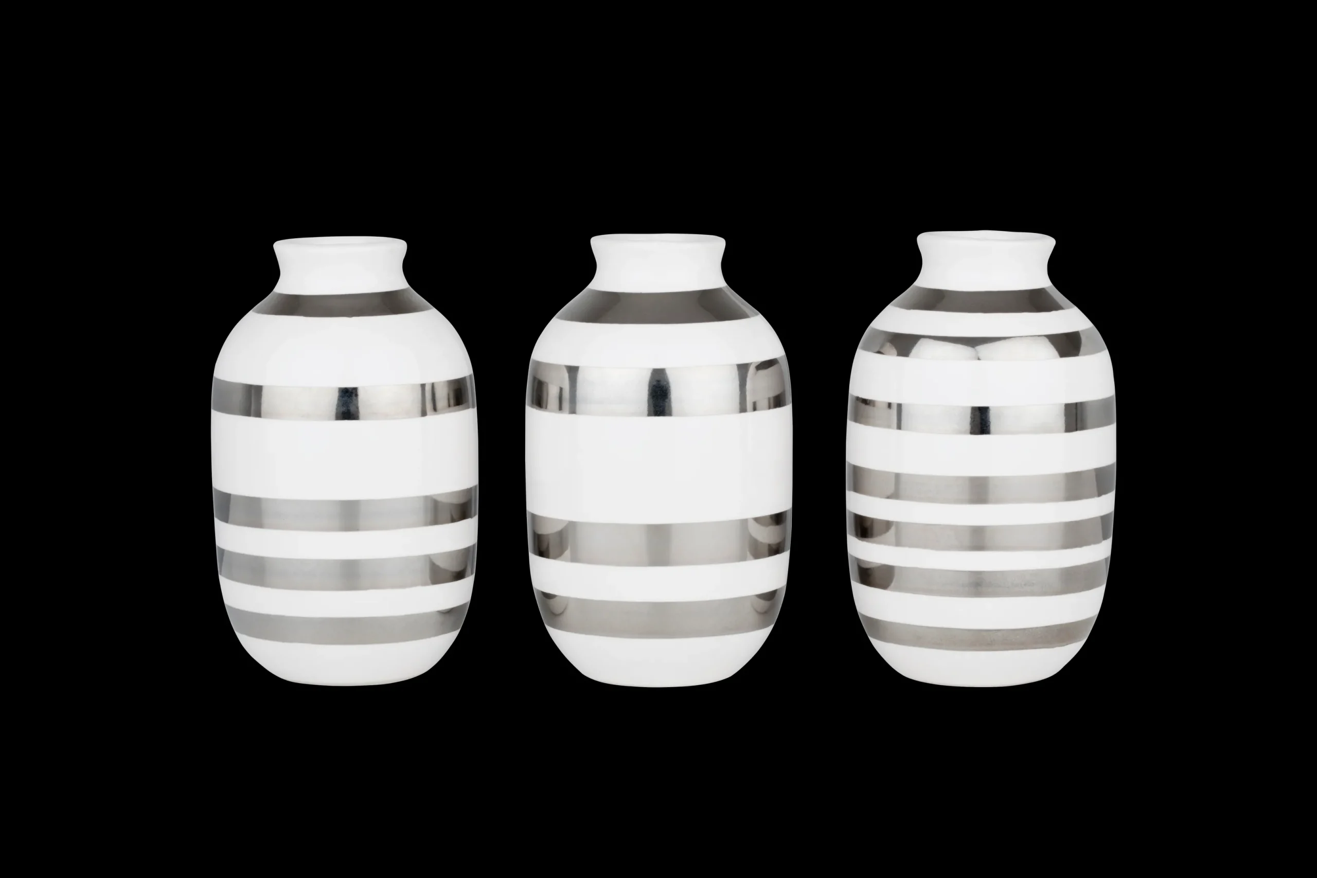 Kähler Omaggio Vase miniature sølv 3 stk. (15350) | Køb her