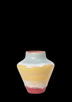 Kähler Poppery Vase H12 cm pink/mint/gul | Køb hos os