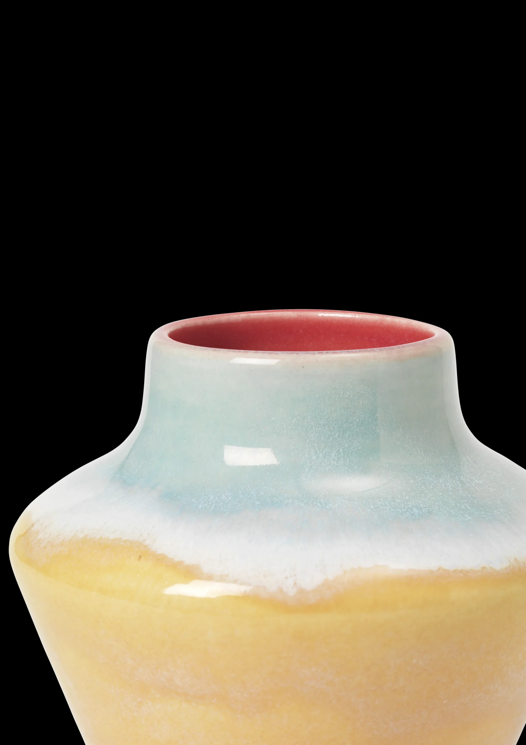 Kähler Poppery Vase H12 cm pink/mint/gul | Køb hos os