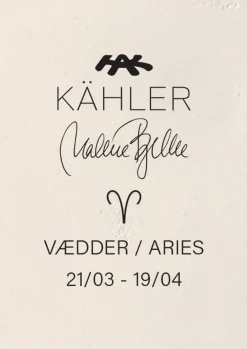 Kähler Vædder H12 i hvid fra serien Astro | Køb her