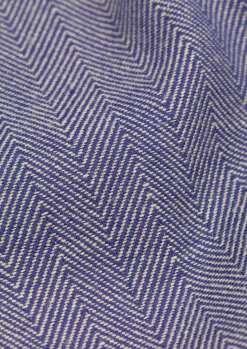 Lyngby Porcelæn Herringbone Dug 150x320 cm blå | Køb her