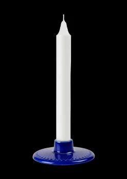 Lyngby Porcelæn Kronelysestage H3 cm i blå | Køb her