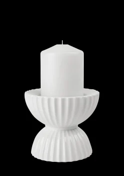 Lyngby Porcelæn Lyngby Tura Bloklysestage hvid | Køb her