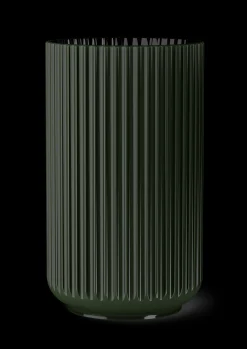 Lyngby Porcelæn Lyngby Vase H31 cm mørk grøn porcelæn