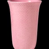 Lyngby Porcelæn Rhombe Color Vase H20 rosa porcelæn