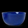 Lyngby Porcelæn Rhombe Color Serveringsskål Ø22 cm mørk blå