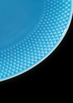 Lyngby Porcelæn Rhombe Color Ovalt serveringsfad blå