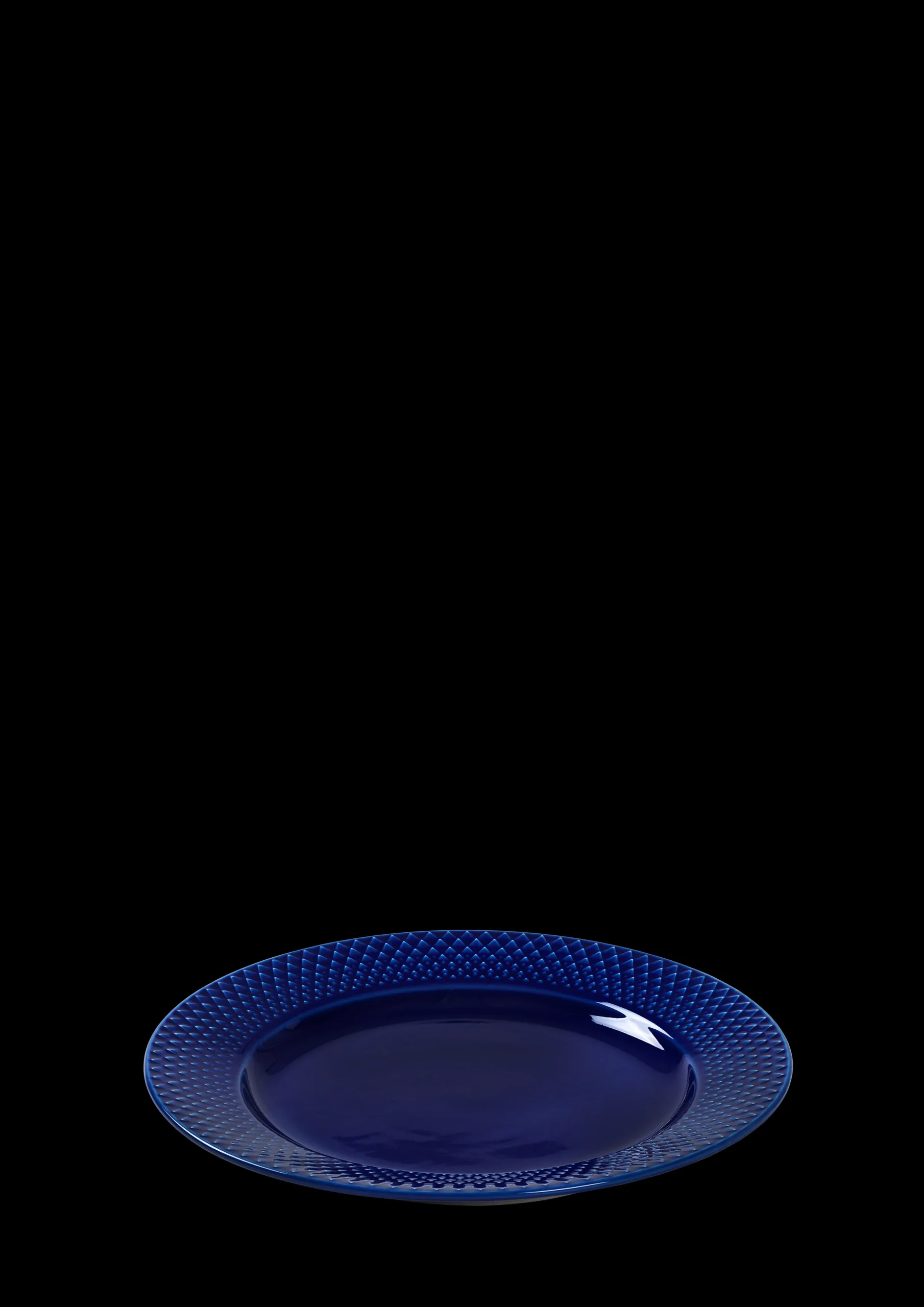 Lyngby Porcelæn Rhombe Color Frokosttallerken mørk blå