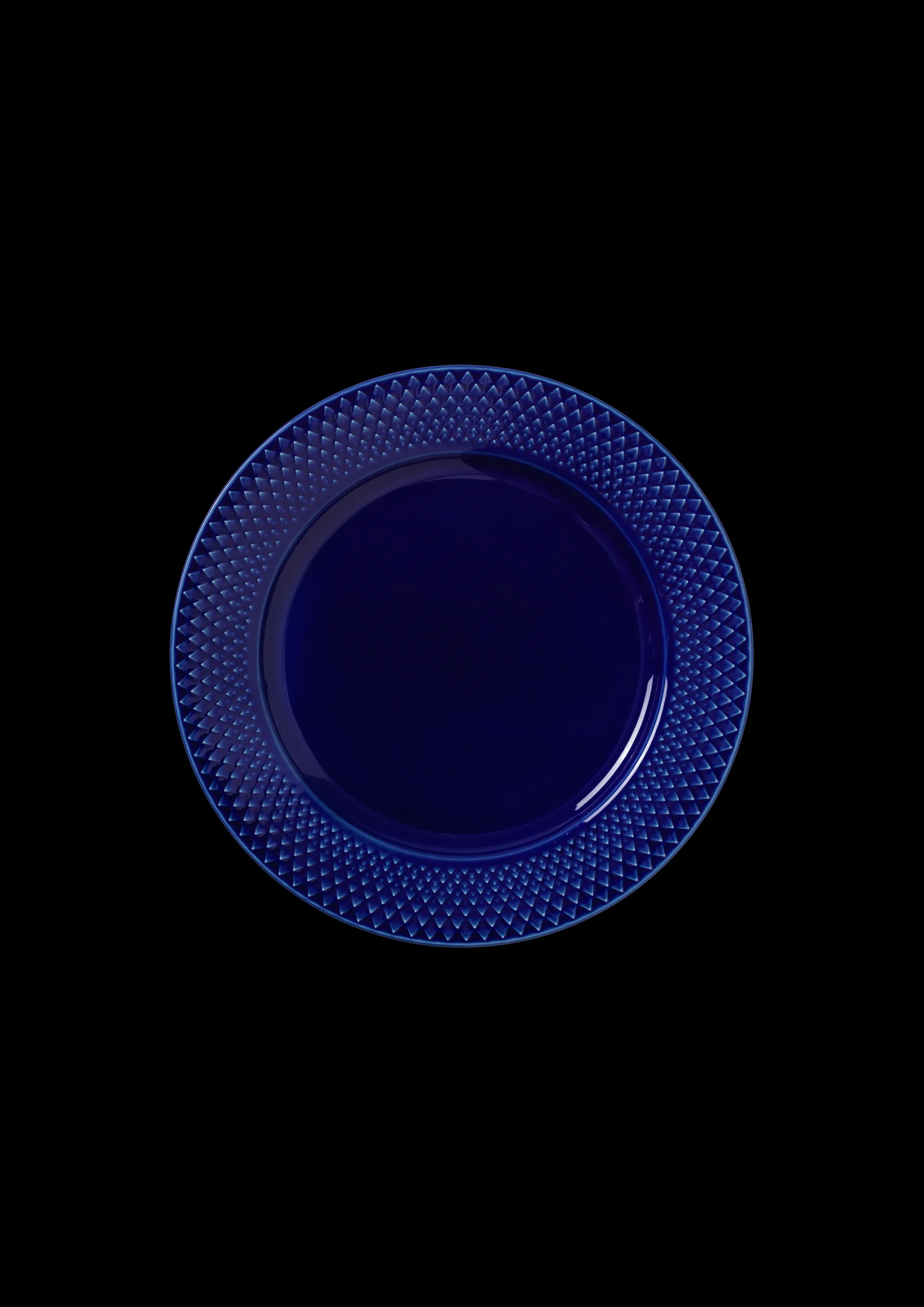 Lyngby Porcelæn Rhombe Color Frokosttallerken mørk blå