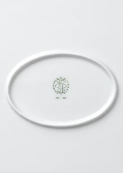 Lyngby Porcelæn Rhombe Ovalt serveringsfad 42x32 hvid