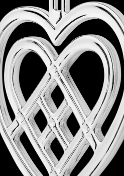 Rosendahl Flettet julehjerte H6.5 forsølvet | Køb nu