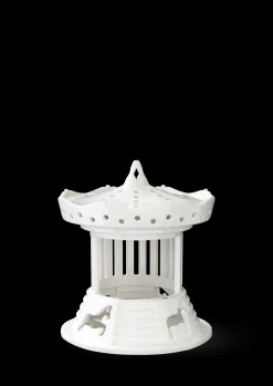 Urbania Tivoli Lyshus Karrusel – Hvidt Keramik, Ø12 cm